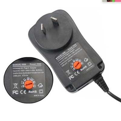 12V 2A 24W rechthoekige gelijkstroom aansluiting voor C-Power AC100-240 uitgang DC3-12V